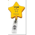 Retractable Badge Reel - Yellow Star